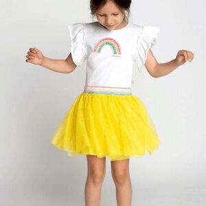 Billieblush girls rainbow yellow tutu dress 7